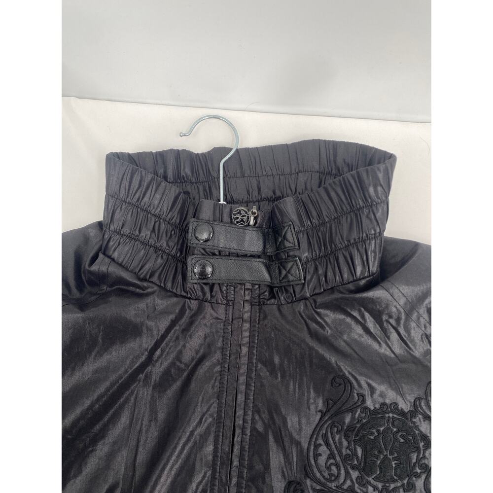 Polyascko 2 Black Collared Jacket Embroidered Ful… - image 8